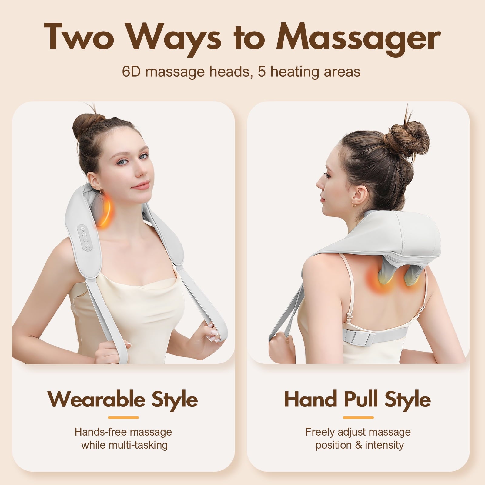 with Heat, 6D Shiatsu Cordless Deep Tissue Shoulder for Ultimate Relaxation, Ideal Gift for Men and Women - Image 6