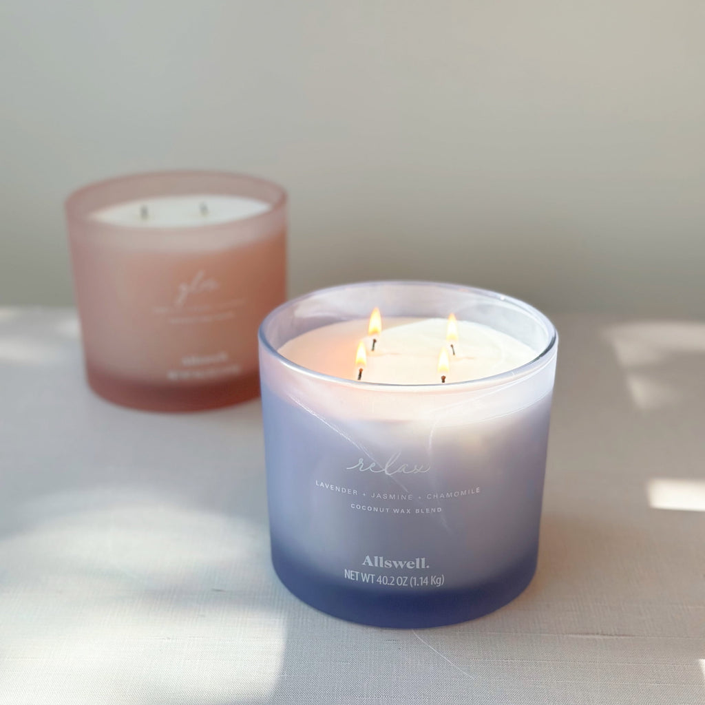 ( + Jasmine + Chamomile) Scented 4-Wick Spa Jar Candle 40.2oz. - Image 6