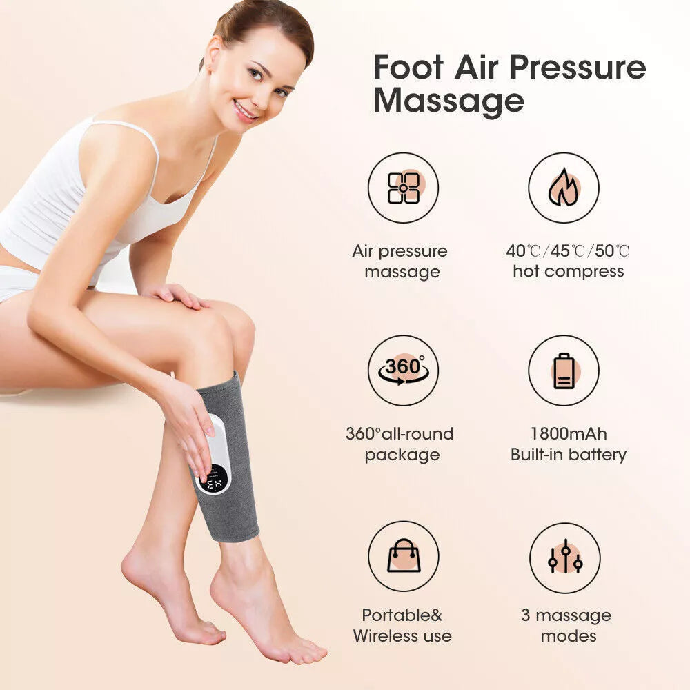 with Heat, Air Compression for Circulation & Pain Relief, 3 Intensities and Modes, Easy-to-Use Calf Muscle Relaxation... - Image 6
