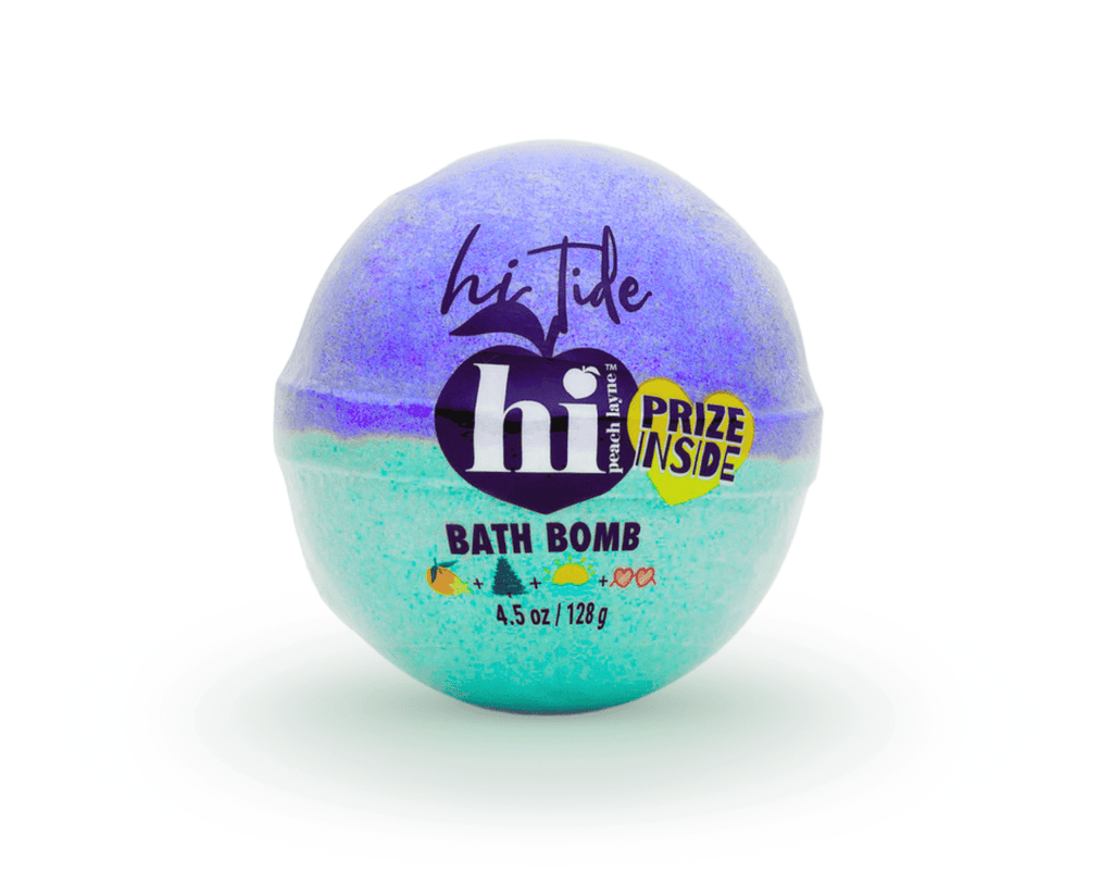 (3 pack) Hi Tide, Periwinkle and Turquoise Clean Beauty Bath Bomb with Prize, 4.5oz - Image 2