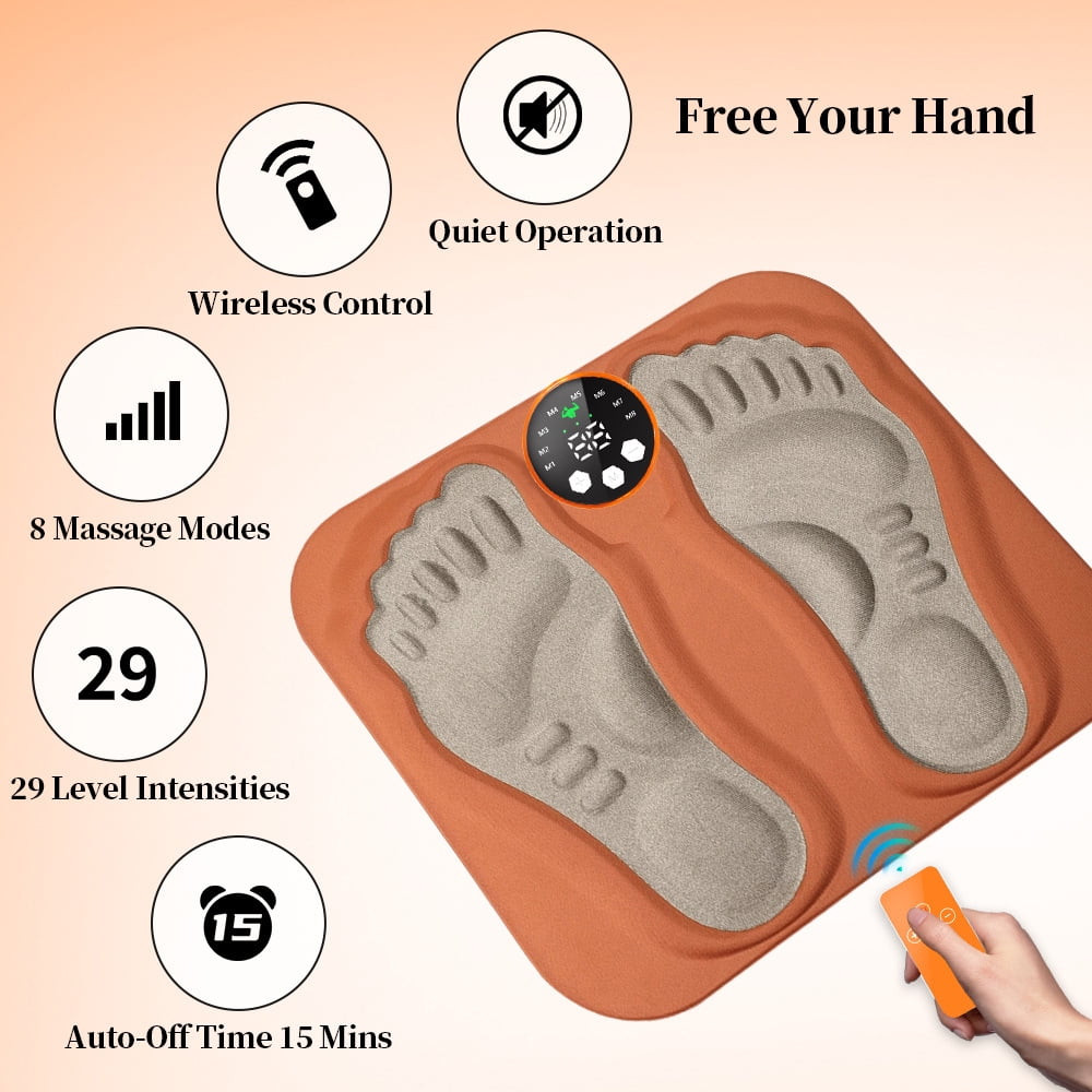 Massage Pad Neuropathy Mat, Micro Current Calf Sole Massager, 8 Modes & 29 Levels, Pulse Acupoints Bioelectric Massag... - Image 2