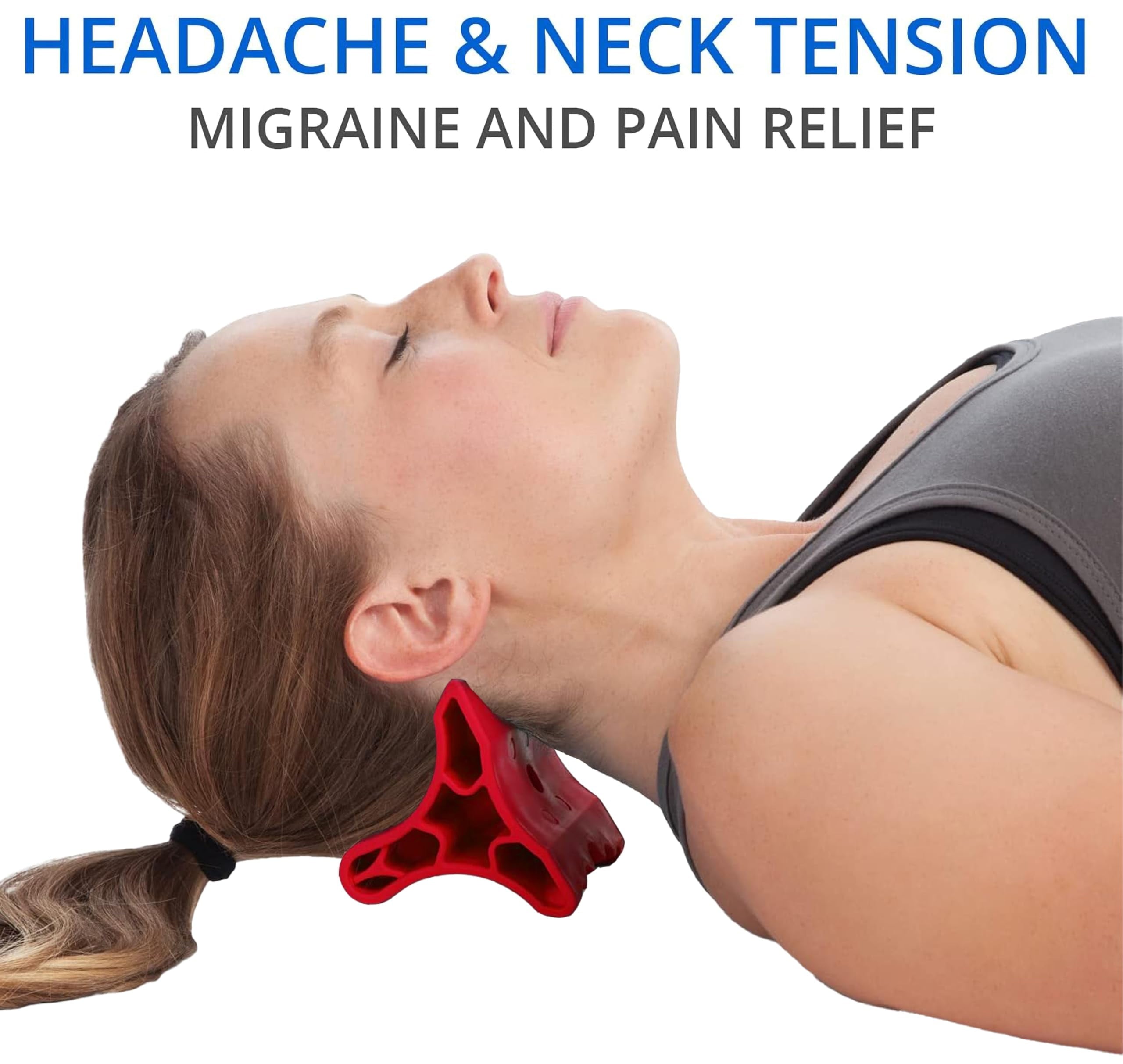 Flex Tool - Made - Hard Rubber Neck Tension Relief & Pressure Point Massage Tool | Occipital Release, Cervical Tracti... - Image 2