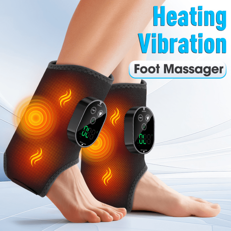 with Heat & Vibration, Cordless Ankle Brace Wrap , 6 Temperature Settings, 3 Timer & Speed Levels, Adjustable Strap f... - Image 3