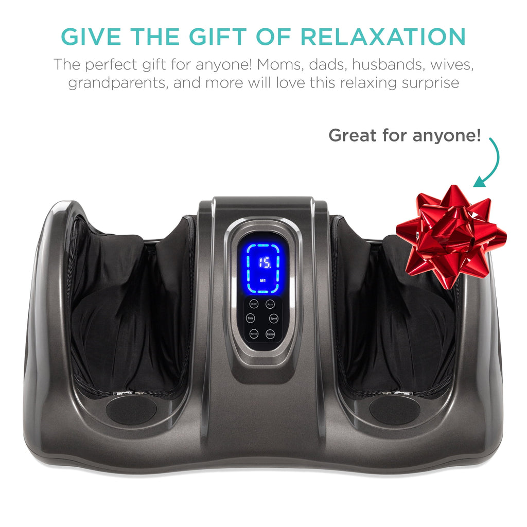 Therapeutic Kneading & Rolling Shiatsu Foot Massager w/ High Intensity Rollers, Remote - Gray - Image 5