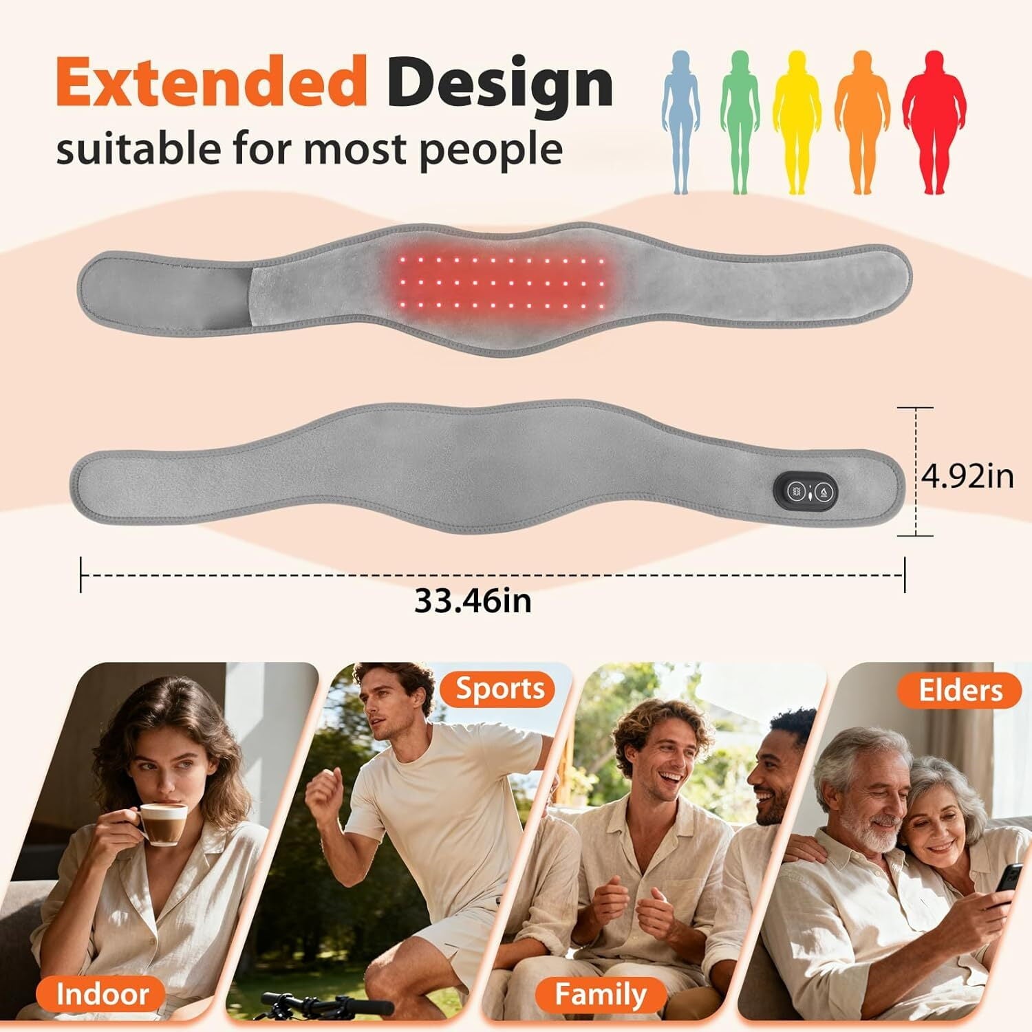 Cordless Massager, Rechargeable Scarf with 3000mAh Power Bank, 3 Heat Settings & Vibration Massage, Muscle Relaxation... - Image 6