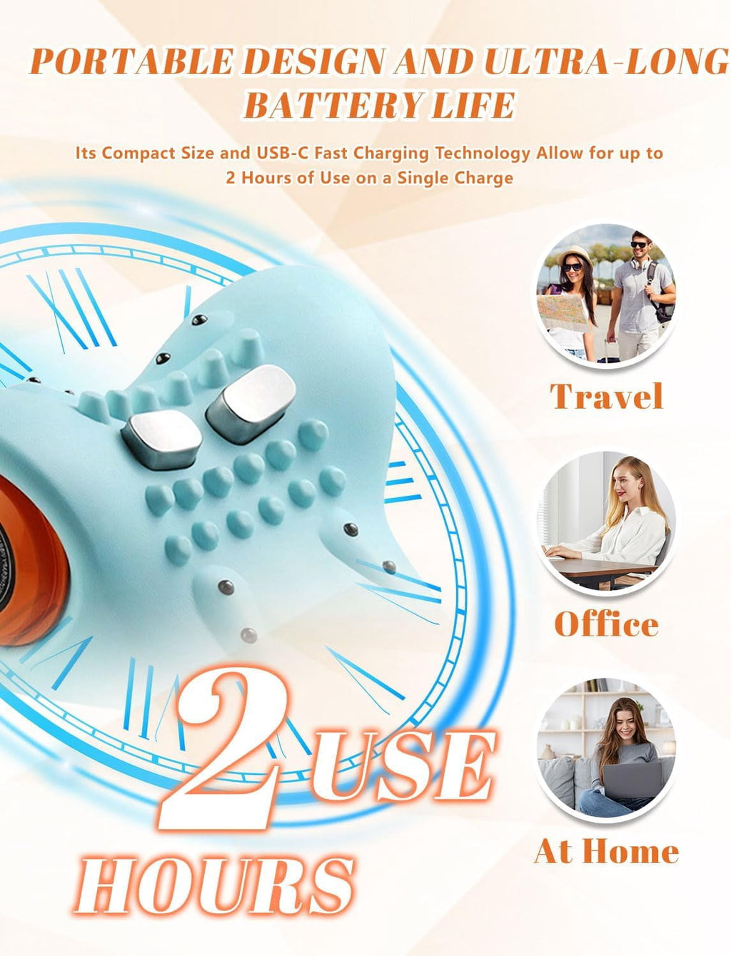 4 In1 , with Heat & Comfortable Stretching, Adjustable Intensity for Neck & Shoulder Relaxation at Home,Office,Travel - Image 5