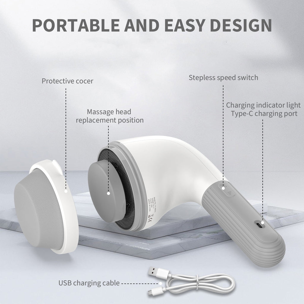 Back Massager, 8 Massage Heads, 6 Modes for Men & Women, White - Image 6
