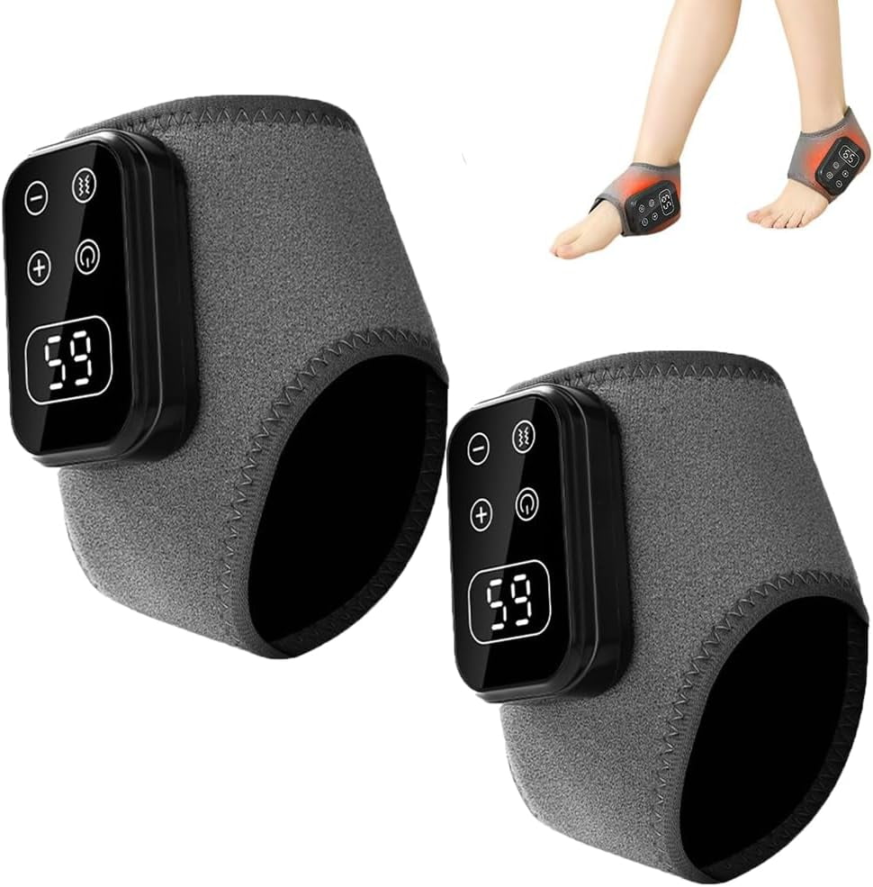 Triple Method Massager, Massager for Neuropathy Customizable Massage, Wireless & Portable Heated Ankle Wrap with 3 Vi...