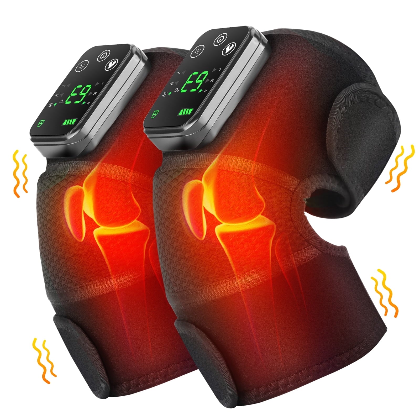 Massager, Cordless Brace Wrap with Massager for , Shoulder Elbow 3-in-1 Heating Vibration Massager, 3 Adjustable Heat...