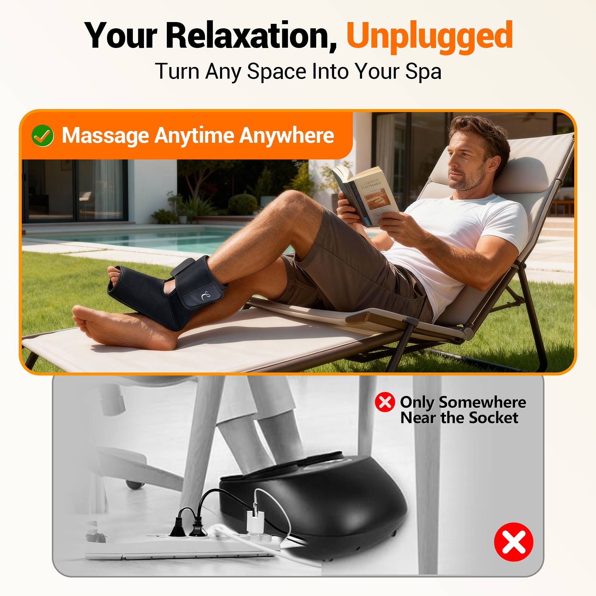 Massager with Heat, Rechargeable Air Compression Boots, One Size, Unisex - Image 4