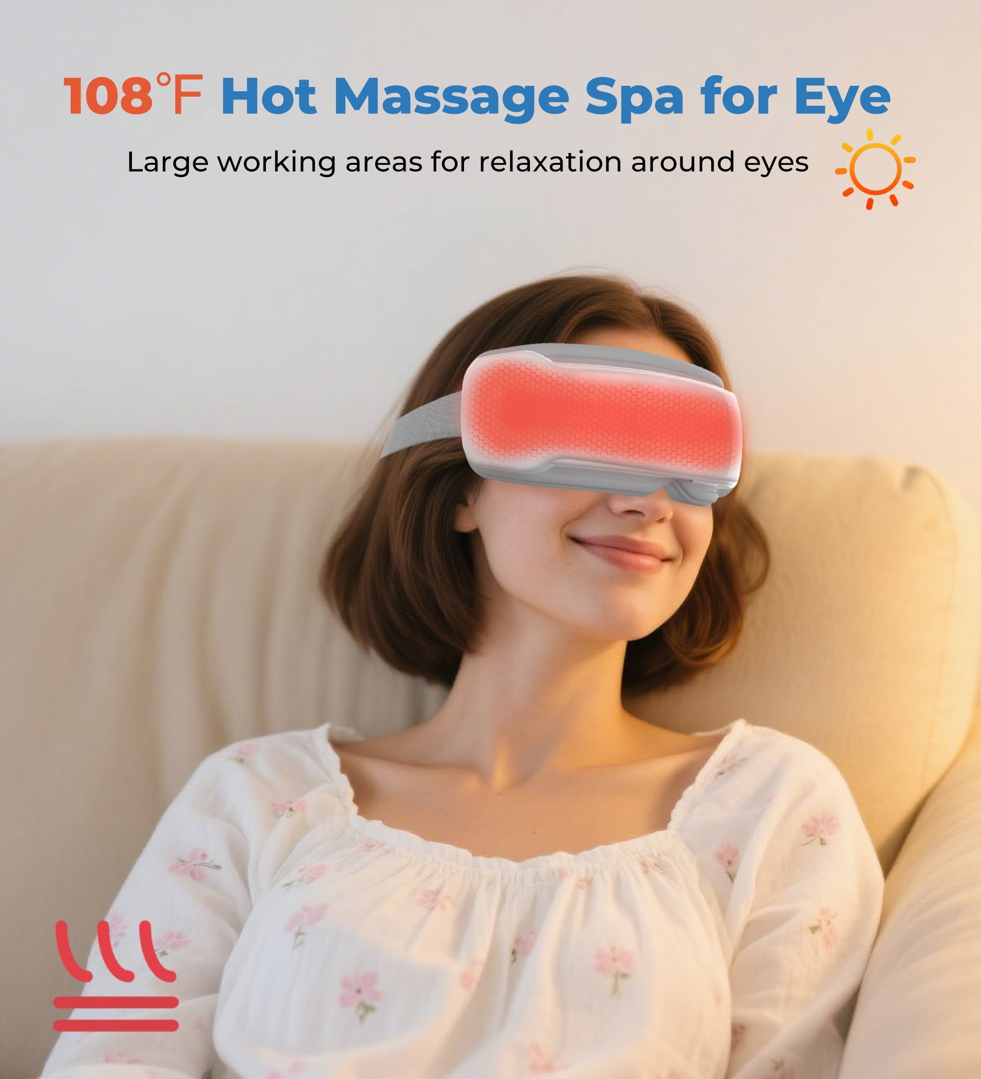 with Air Compression for Relax Care, Heated Mask with Bluetooth Music, Fathers Day Birthday Gifts for Mom Dad Women Men - Image 2