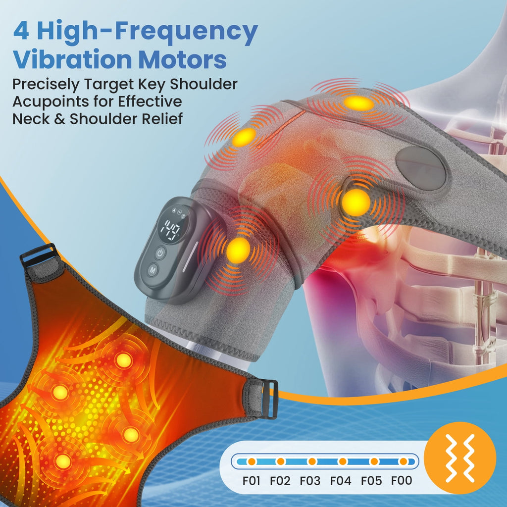 with Detachable Remote, Cordless Massager for Women Men Heated Brace Wrap for Relax,5 Heat and 5 Vibration,5000mAh Ba... - Image 4