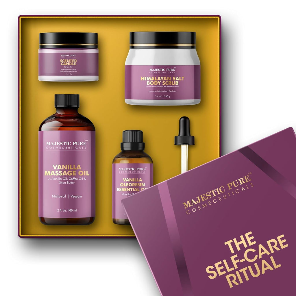 & Pamper Gift Set | 4-Piece Self-Care Kit | For Relaxing Home Experience - Image 3