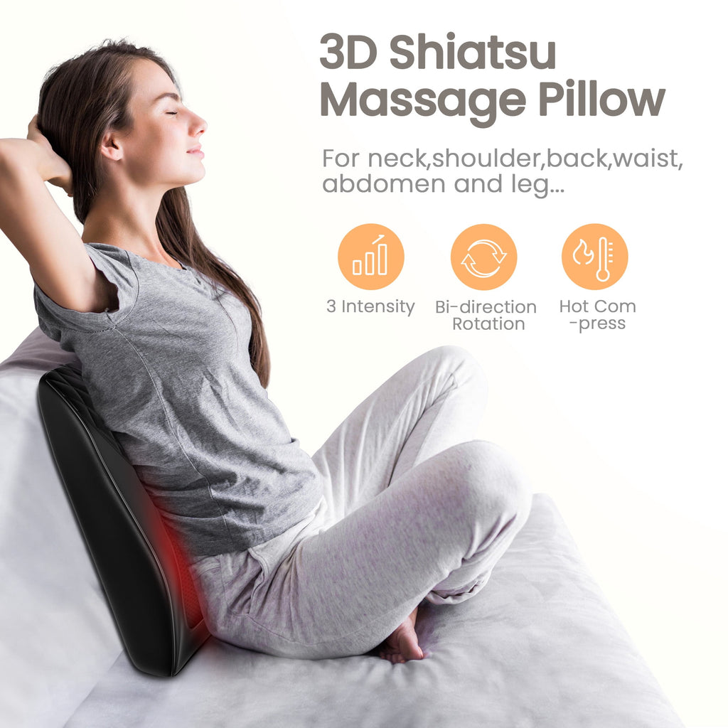 Massager with Heat, 3D Kneading Massage Pillow for , Neck, Shoulder, Leg Pain Relief Deep Tissue, Gifts for Women Men... - Image 2