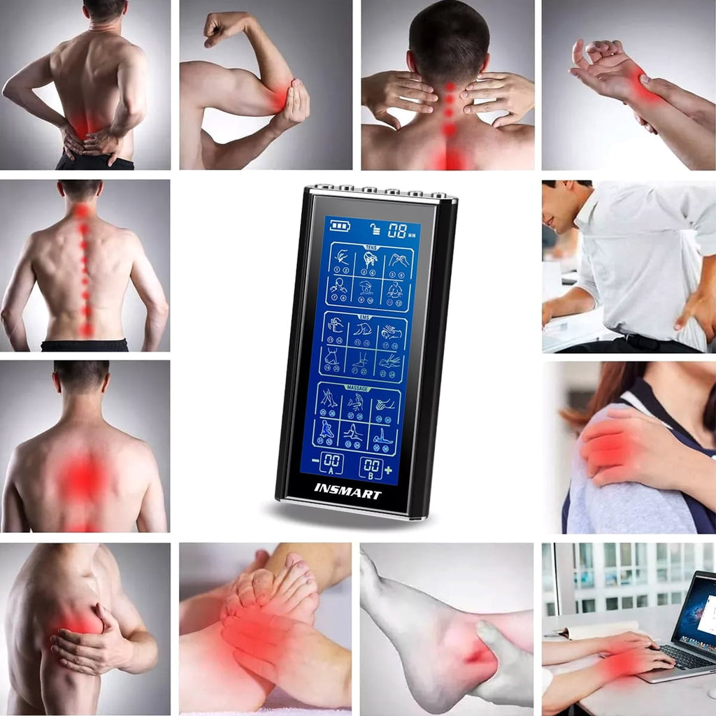 3-in-1 Unit Rechargeable Muscle Stimulator Dual Channel with 10 Reusable Electrode Pads 36 Modes for Back Neck Pain M... - Image 6