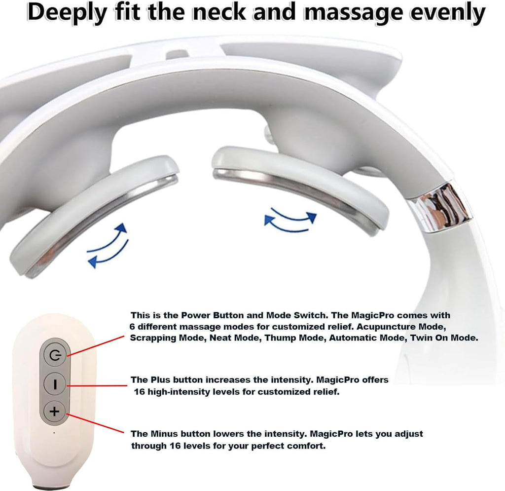 Pro 2.0 Neck Massager with 4 Heat Heads & Vagus Nerve Stimulator, Cordless Electric Massage for Neck Shoulder, 6 Mode... - Image 6
