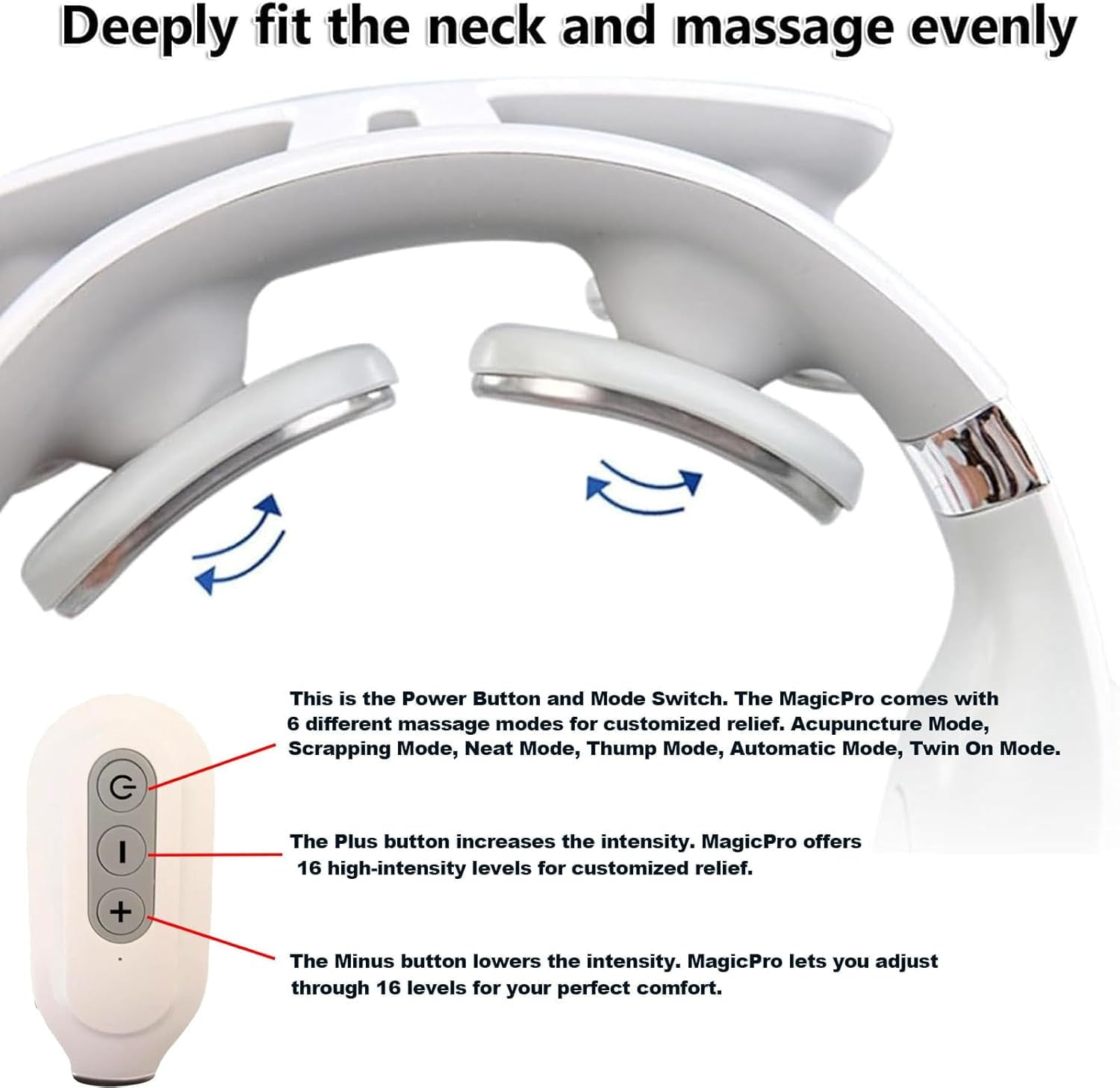 Pro 2.0 Neck Massager with 4 Heat Heads & Vagus Nerve Stimulator, Cordless Electric Massage for Neck Shoulder, 6 Mode... - Image 6