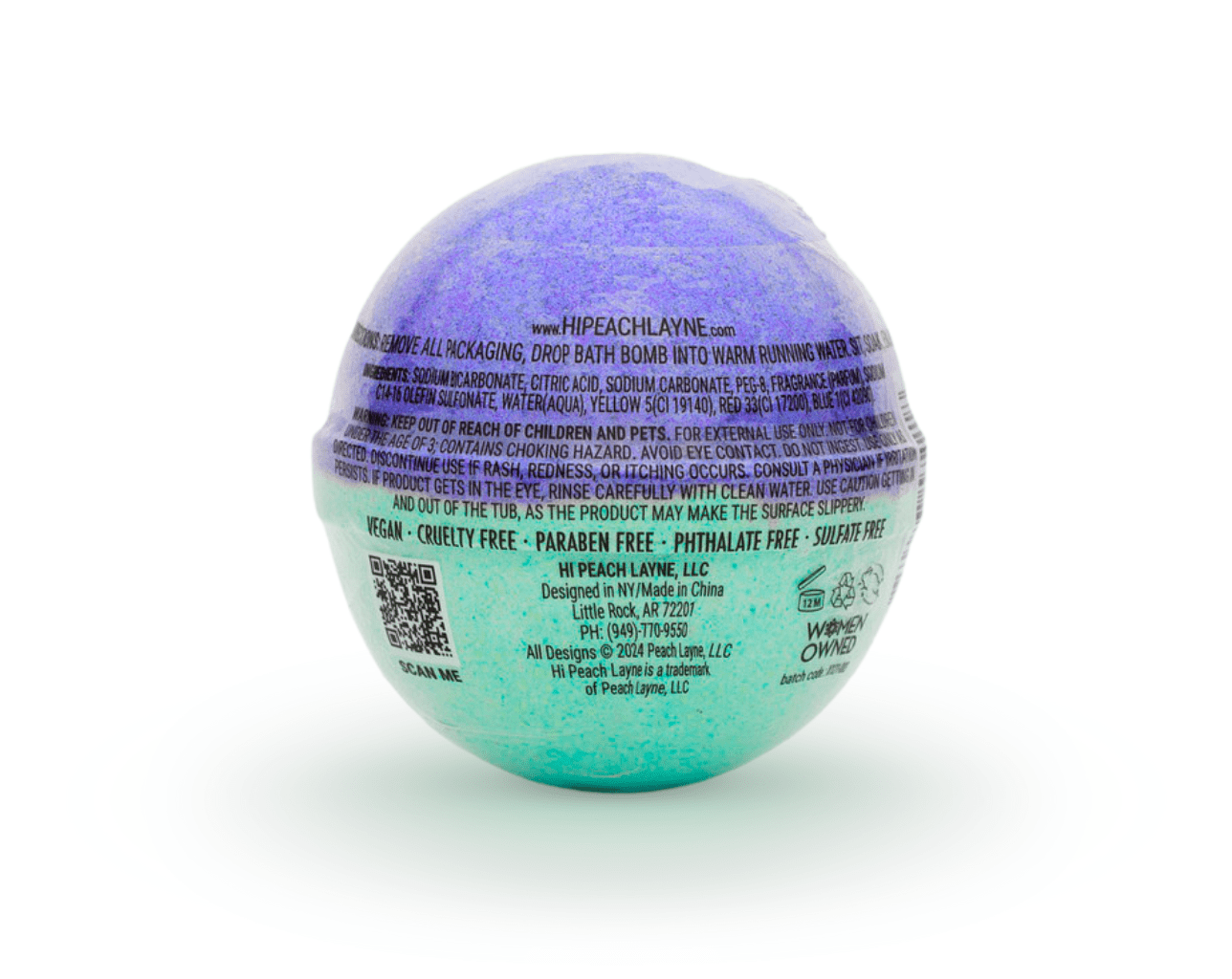 (3 pack) Hi Tide, Periwinkle and Turquoise Clean Beauty Bath Bomb with Prize, 4.5oz - Image 3