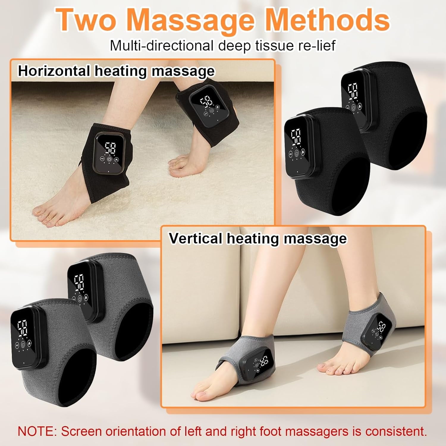 with Smart Timer, 3-in-1 Wire-Less Portable Vibrating Heated Feet s for Neuropathy Pain Relief & Ankle Relaxation & B... - Image 3