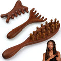3 Pack Wooden Scalp Massager Tool Loc Combs,Long Handle Head Massage Scalp Loc Brush for Dreads,Multifunctional Hair ...