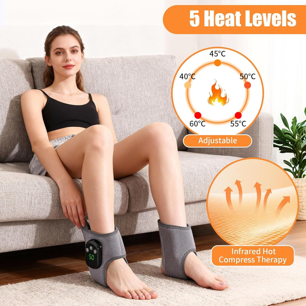 3 Vibration Modes, 5 Heating Levels, Smart Timer and Touch Screen, Foot , Promotes Blood Circulation, Relieves Pain. - Image 3