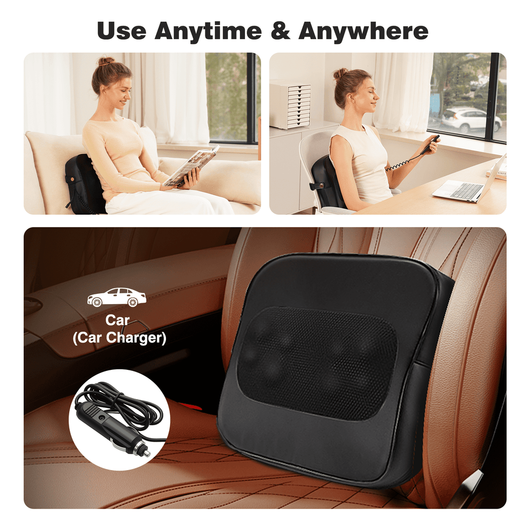 and Neck Massager with Heat, Deep Tissue Kneading Pillow for Office Chair, Gifts for Mom Dad - Image 4