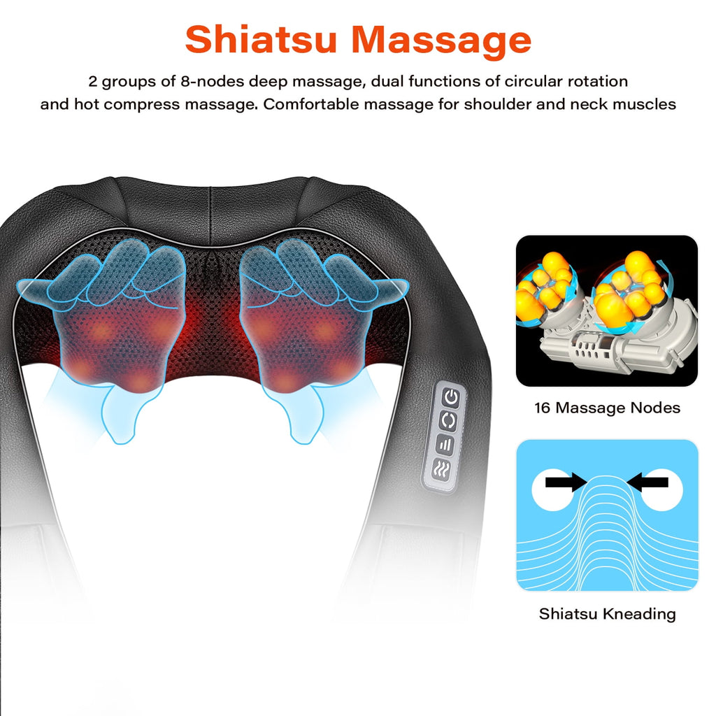Massager with Heat, Electric Deep Tissue 4D Kneading Massage, Back Shoulder Massager for Body Muscle, Best Gifts for ... - Image 6