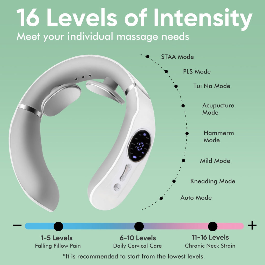with Heat, for Pain Relief Deep Tissue, Portable with 10 Modes & 16 Levels, Relaxation at Home, Office, Travel - Image 6