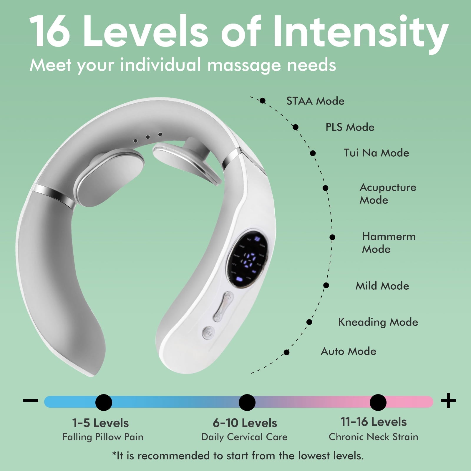 with Heat, for Pain Relief Deep Tissue, Portable with 10 Modes & 16 Levels, Relaxation at Home, Office, Travel - Image 6