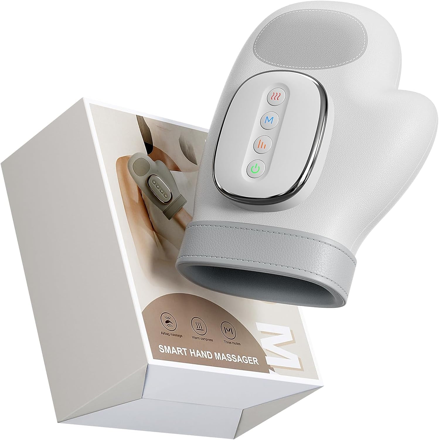 Electric Hand Massager With Heat And Airbag Compression Cordless Portable Glove Massager Unique Fingers Full Wrapped ... - Image 2
