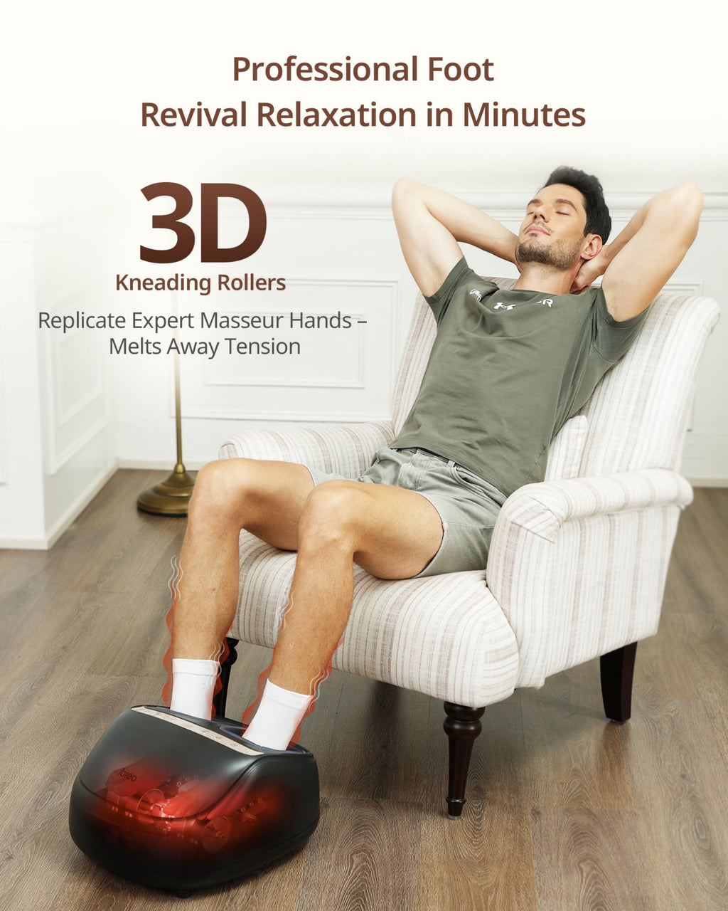 Massager Machine with Heat, Deep Kneading, Air Compression, Vibration, Adjustable Pressure Auto Timer Remote Control,... - Image 4