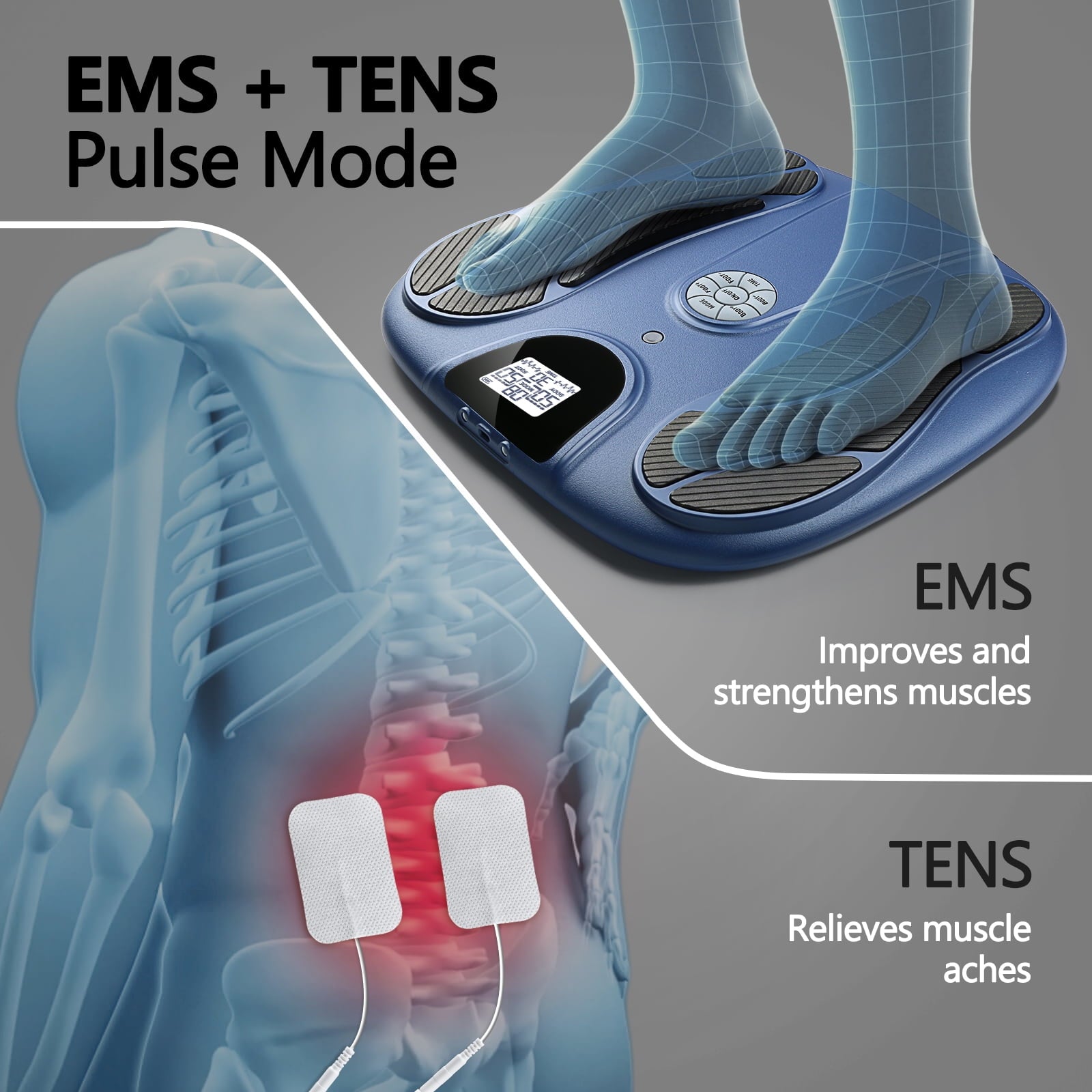 Foot Massager for Neuropathy, Foot Massager with 8 Reusable Electrode Pads, Foot Massager for Circulation and Pain Re... - Image 6