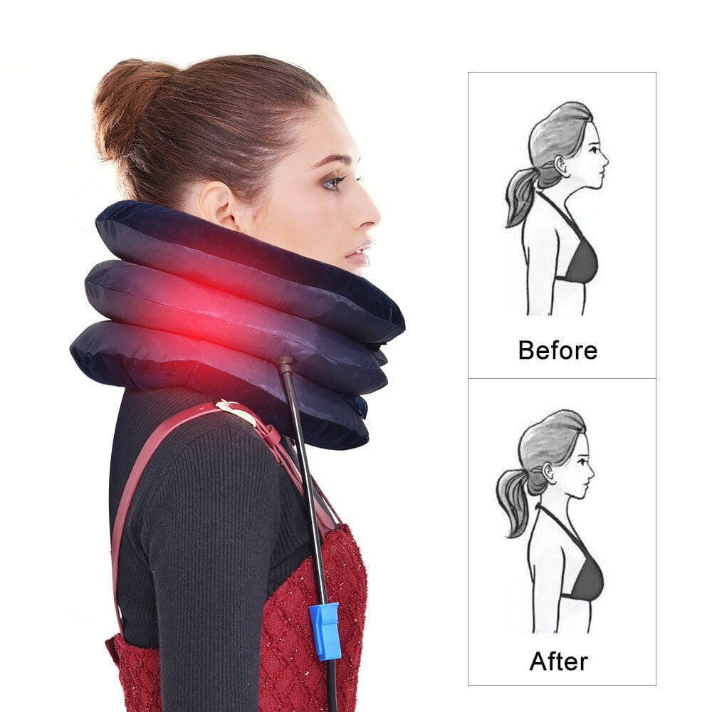 Device,Inflatable Collar,Adjustable Head and Massager, Relieves Pain - Image 5