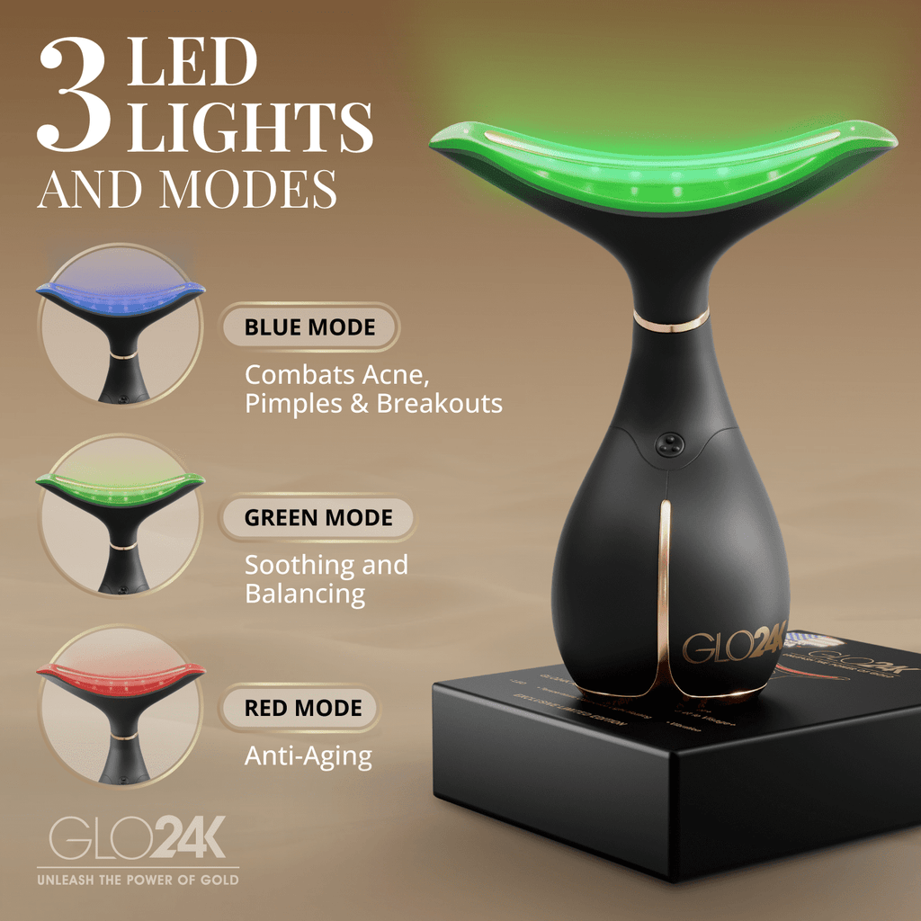 3-in-1 LED Light rapy Face & Neck Massager, Anti-Aging Skin Tightening Device with Red Light, Vibration & rmal Techno... - Image 6