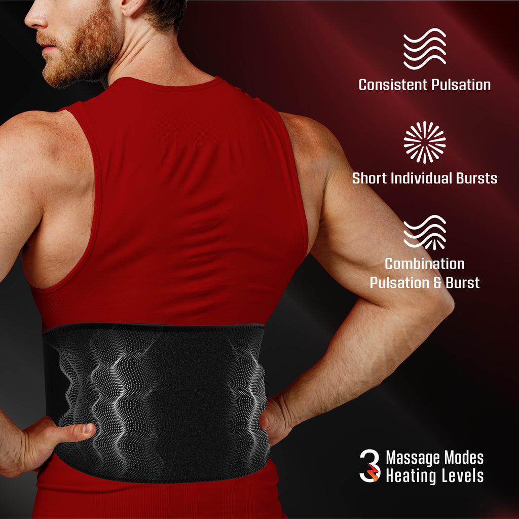 Heated Massage Belt, Cordless Lower Back Massager with Heat - Image 3