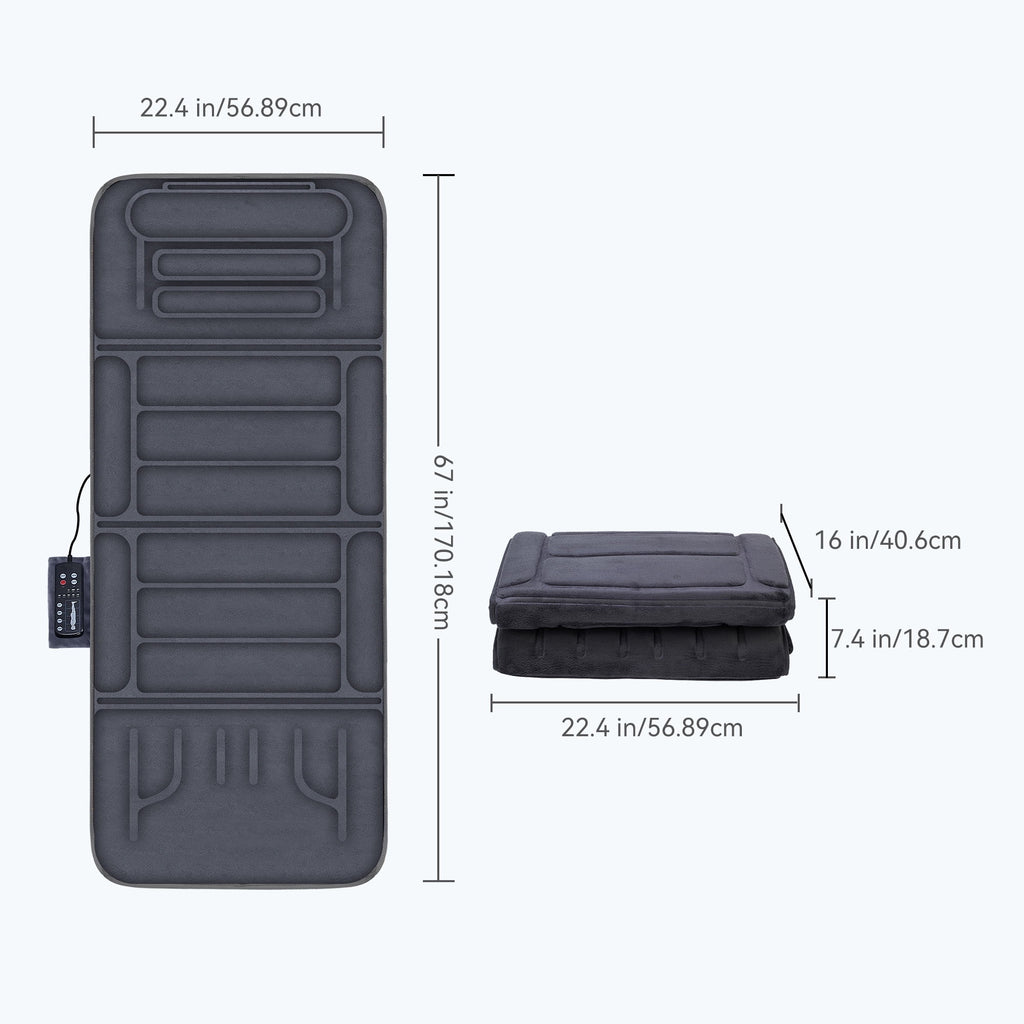 Back Massager with Heating, 10 Soothing Vibration Back Massage Pad for Pain Relief, Massage Mat,Gifts - Image 3