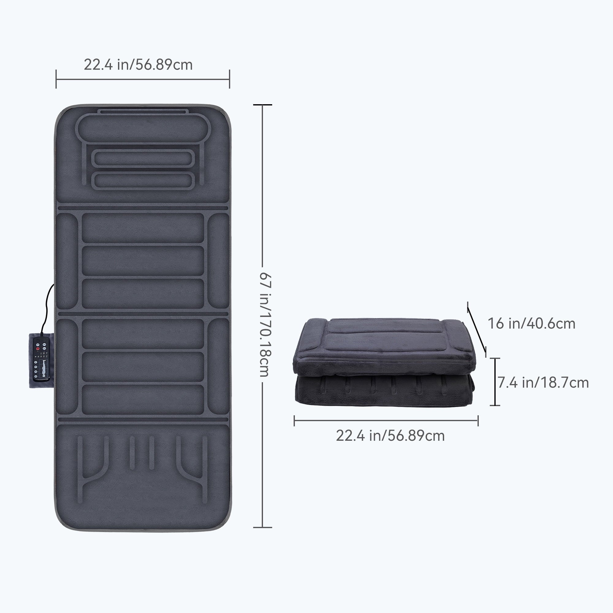 Back Massager with Heating, 10 Soothing Vibration Back Massage Pad for Pain Relief, Massage Mat,Gifts - Image 3