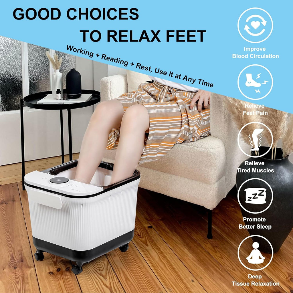 with Heat for Stress Relief, Feet Bath with Motorized Rollers and Shower, Temperature Control, Timer and Display, Ide... - Image 6