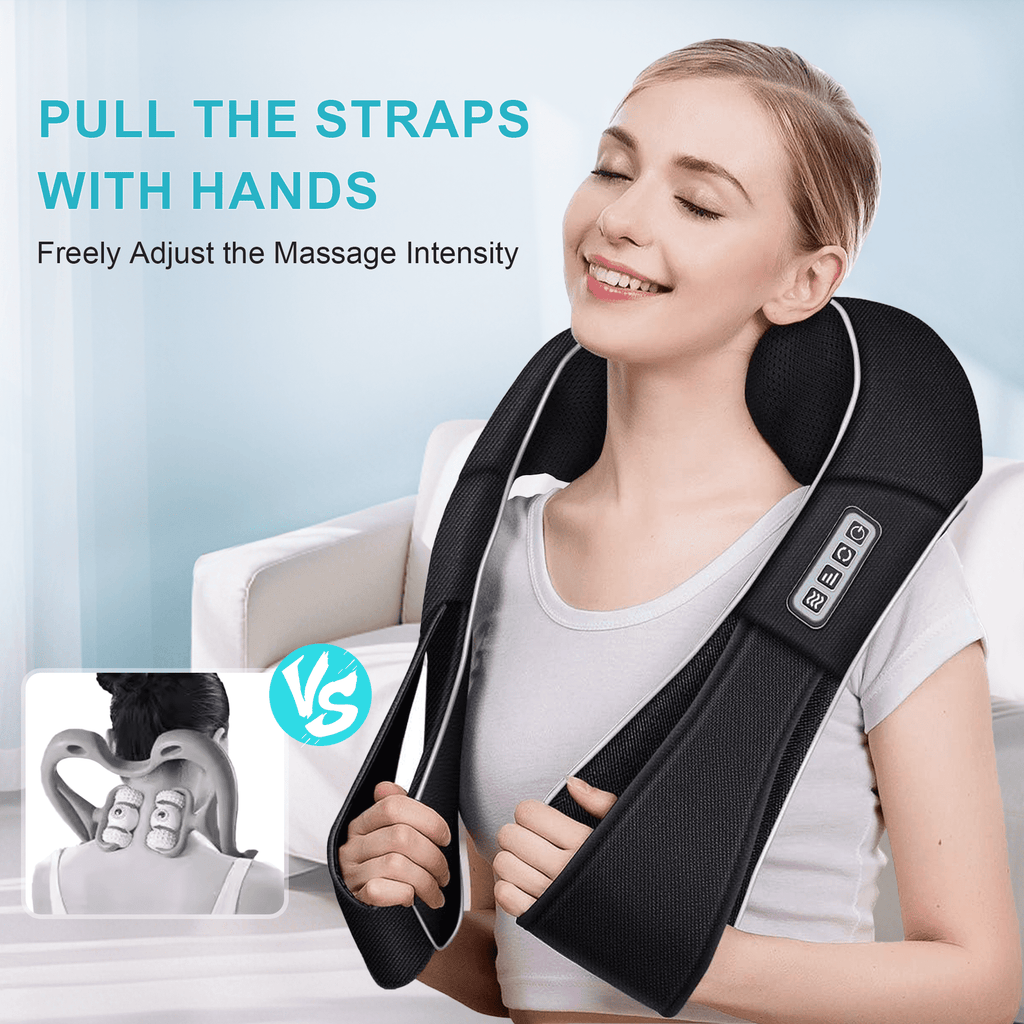 Neck Massager with Heating, Deep Tissue 3D Kneading Massager, Use at Home, Car, Office (Black) - Image 5