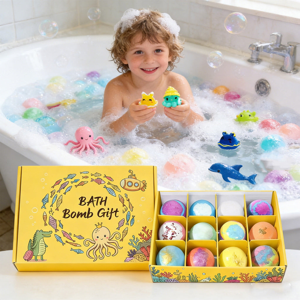 Bombs Set With Surprise Sea Animal Figurines Rich Fizzing Bubbles For Daily Home Spa Relaxation And Gifting - Image 5