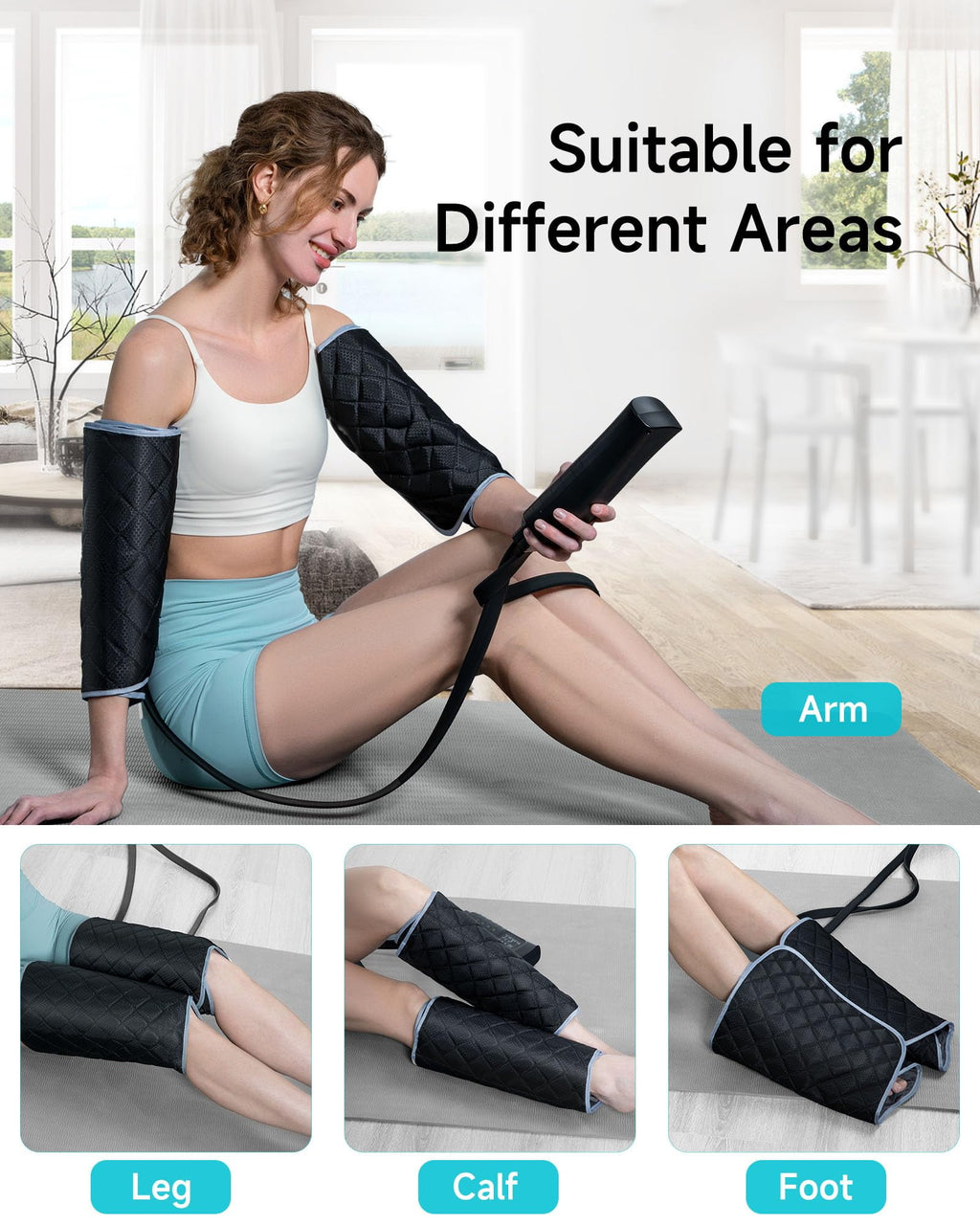 for Circulation, Arm Calf Air Compression with 6 Modes, 2 Heating Levels, 3 Intensities and Auto-off - Image 2