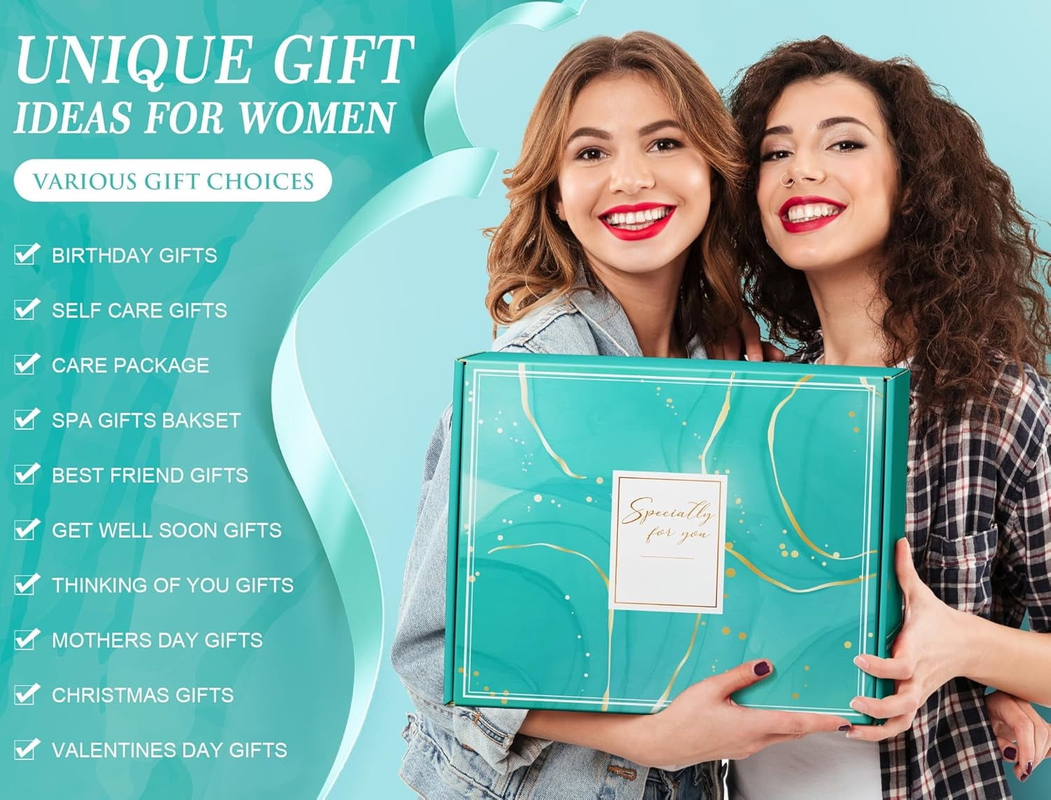 for Women Self Care Get Well Soon , Ocean Relaxing Spa Basket Care Package w/ Luxury Flannel Blanket, Unique Mothers ... - Image 3