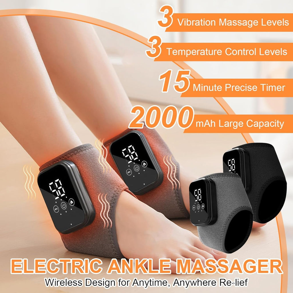 with Smart Timer, 3-in-1 Wire-Less Portable Vibrating Heated Feet s for Neuropathy Pain Relief & Ankle Relaxation & B... - Image 2