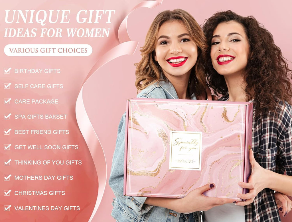 for Women Self Care Get Well Soon , Rose Relaxing Spa Basket Care Package w/ Luxury Flannel Blanket, Unique Christmas... - Image 3