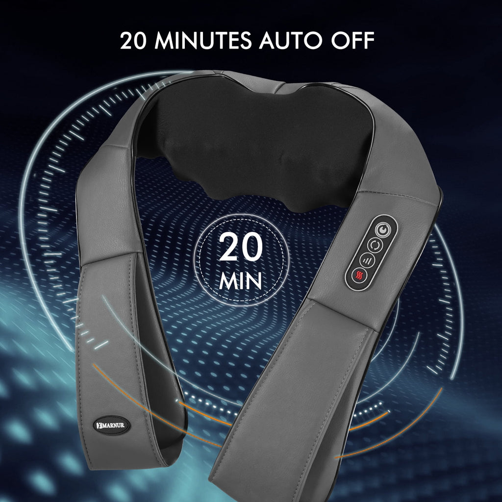 and Shoulder Massager, Deep Kneading Massager with Heat for Full-Body, Gray - Image 4