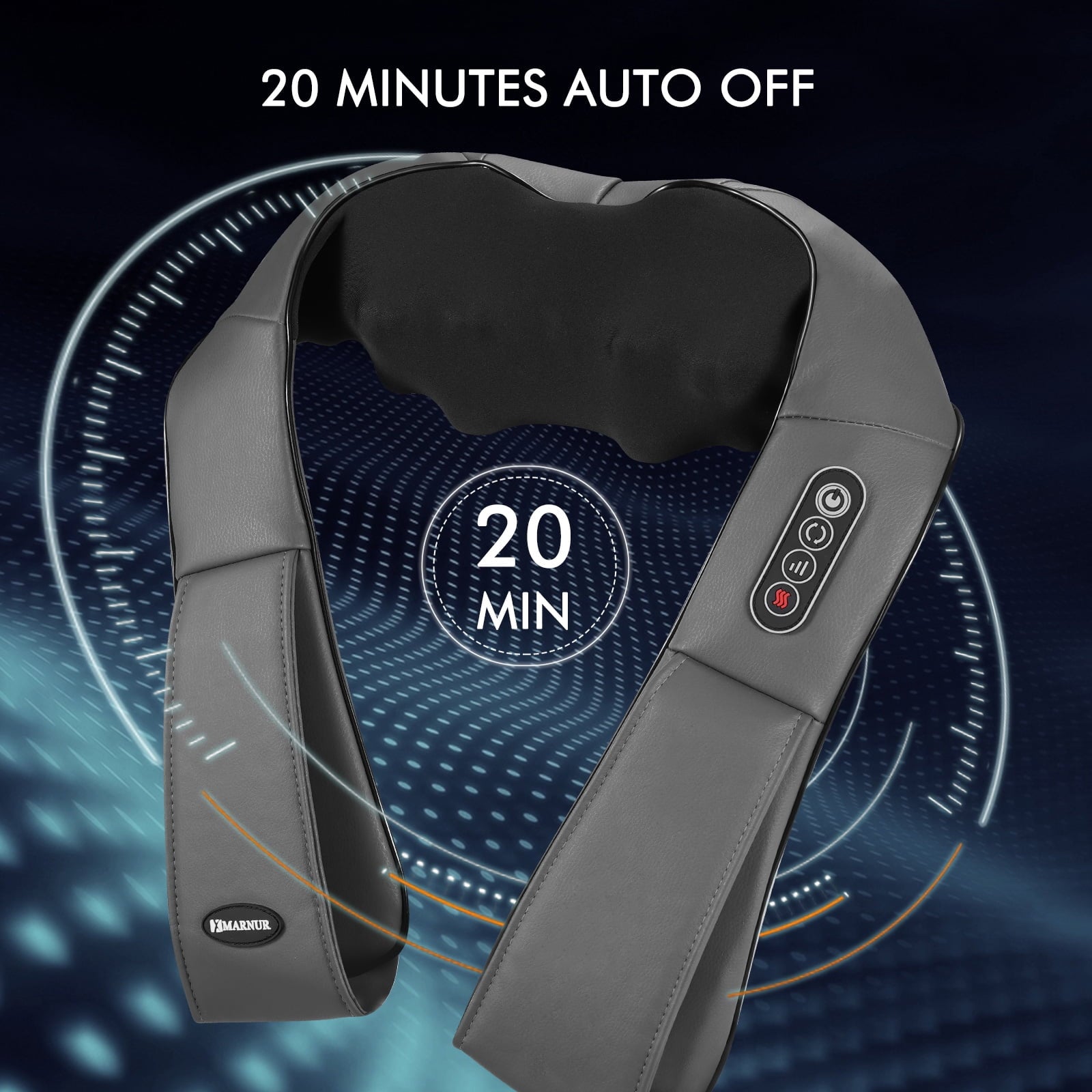 and Shoulder Massager, Deep Kneading Massager with Heat for Full-Body, Gray - Image 4