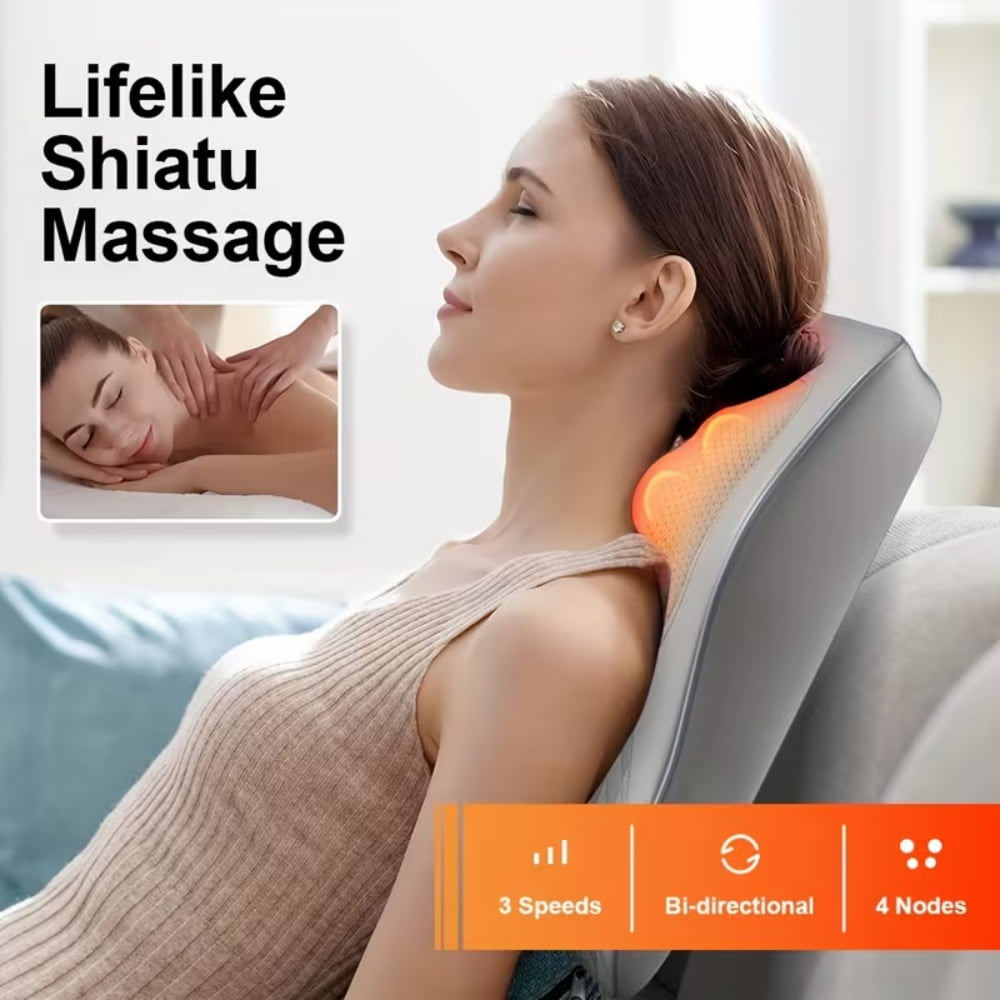 and Shoulder Massager Pillow with 3D Deep Tissue Kneading - Image 4