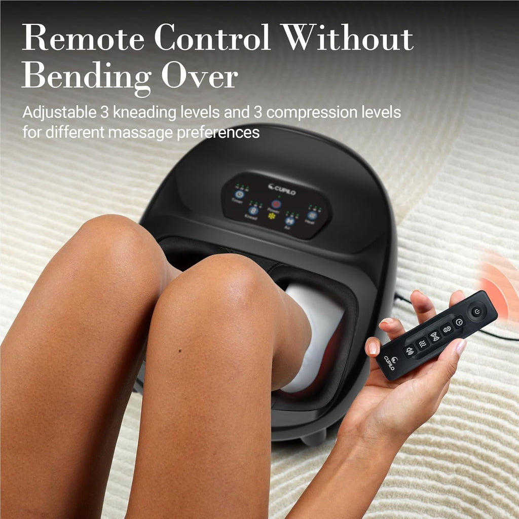Massager, Upgraded Full Feet Massager with Remote Control, 3 Heating, 3 Compression, 3 Deep Kneading & Timer for Plan... - Image 4