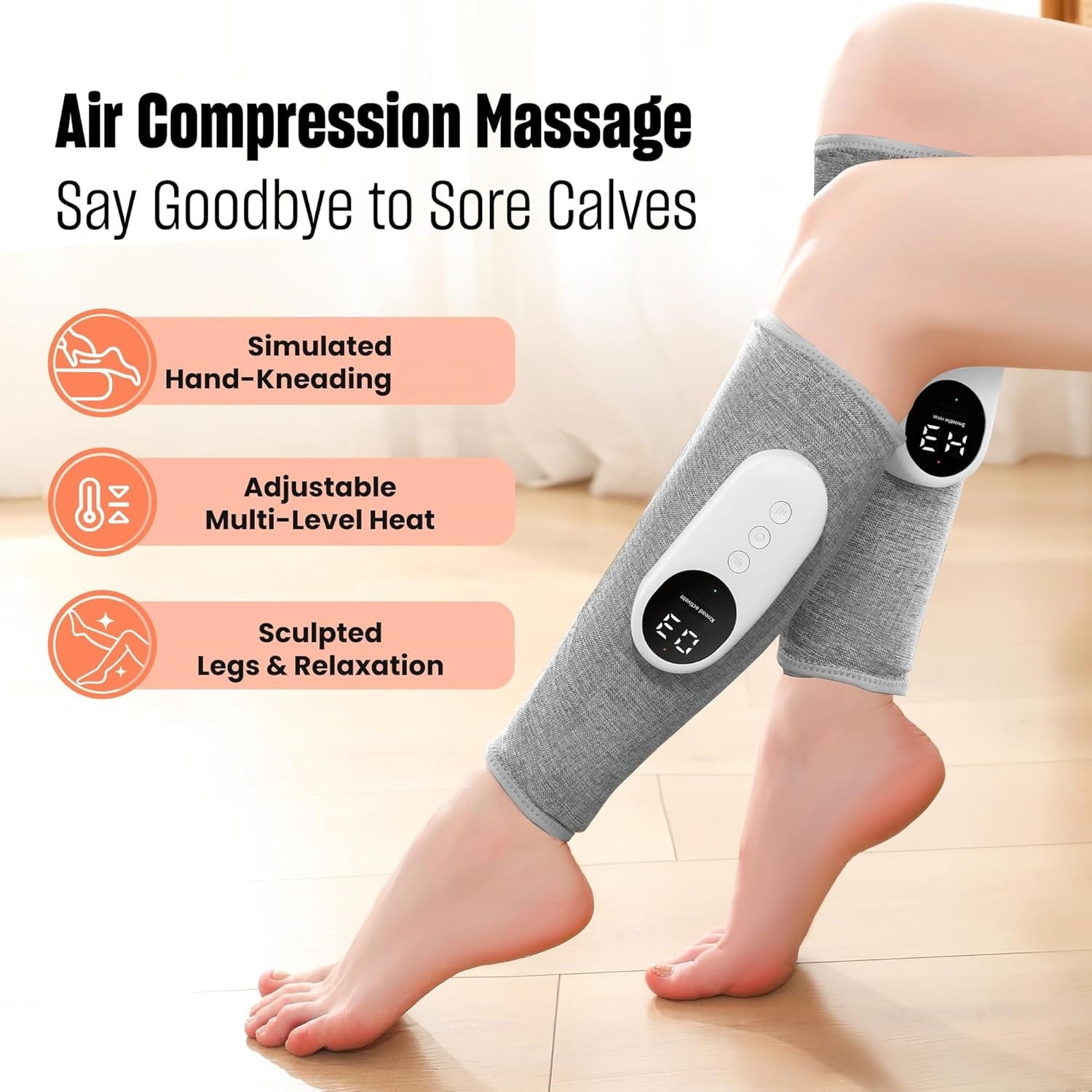 massager, calf circulation massager, 3 intensities and 3 modes, easy to use, suitable for relaxing feet, calves, thig... - Image 2