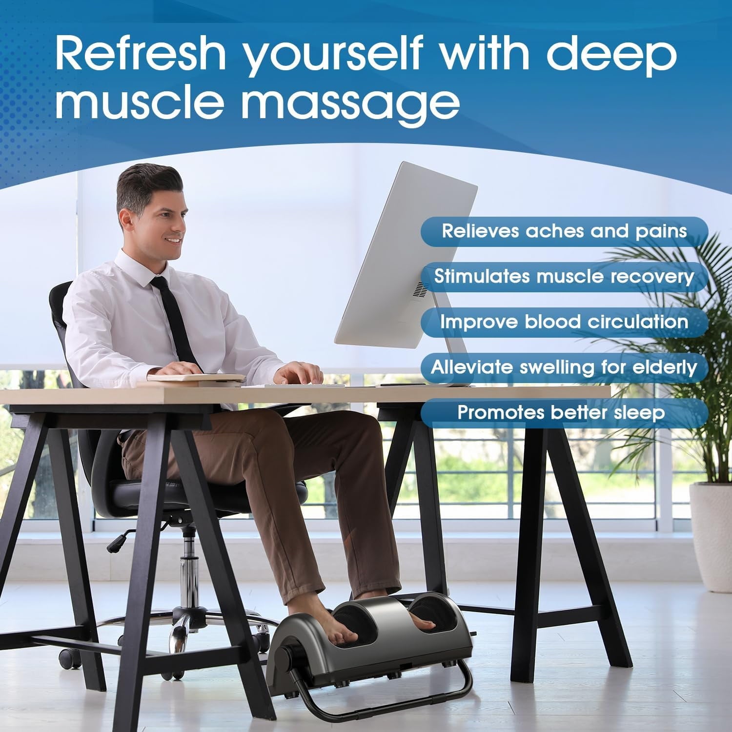 Massager with Heat: Eligible Massager for Plantar Fasciitis, Neuropathy, Circulation and Pain Relief, Massage Feet/Le... - Image 2